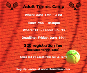 Adult Tennis Camp