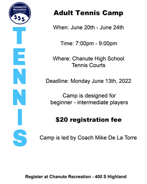 Adult Tennis Camp