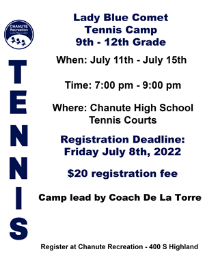 Lady Comet Tennis Camp
